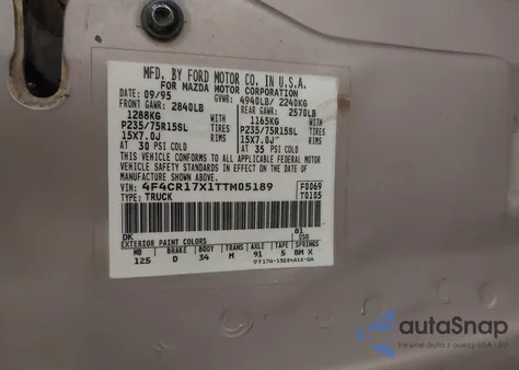 1996 Mazda B4000 Cab Plus from USA, damaged, VIN 4F4CR17X1TTM05189